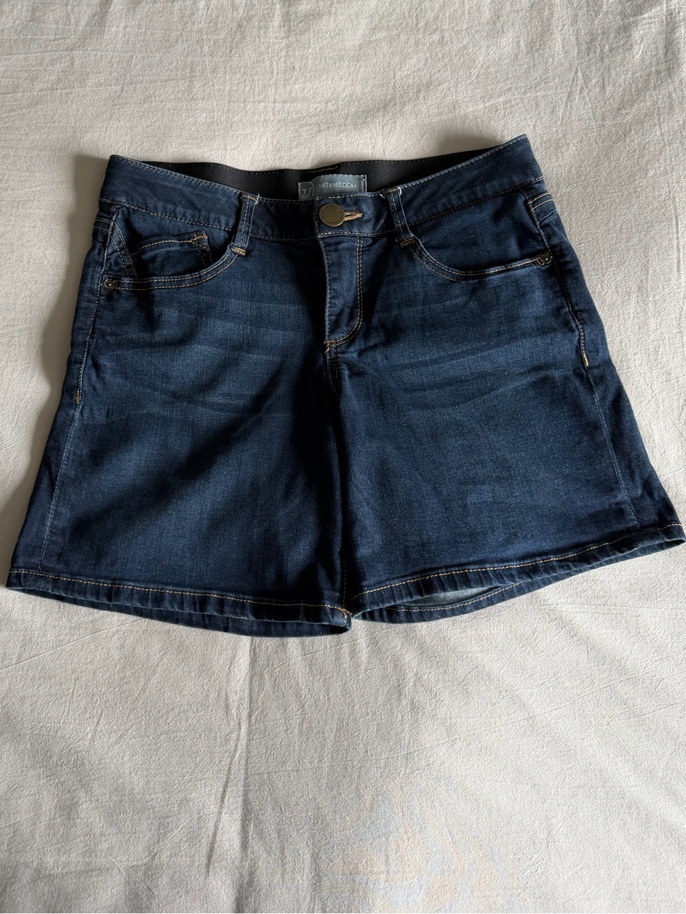 Wit & Wisdom 'Ab'solution Denim Shorts - Dark Wash - Size 6P (6 Petite)